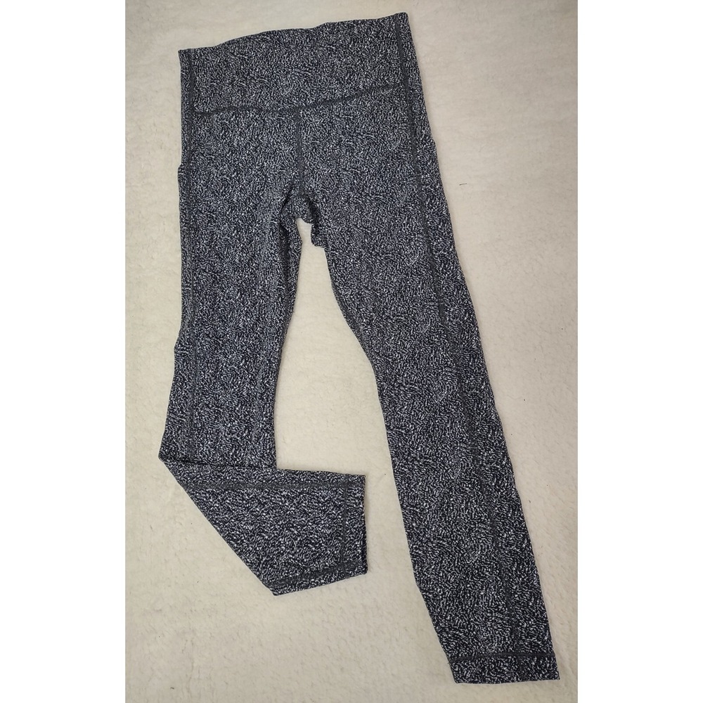 Athleta Leggings‎ Women's Small Ultimate Stash Black White Speckled 7/8 Active